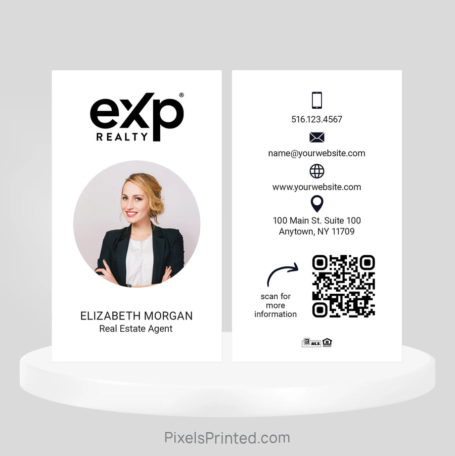 Elegant eXp Realty business card designed for real estate professionals seeking a polished look.