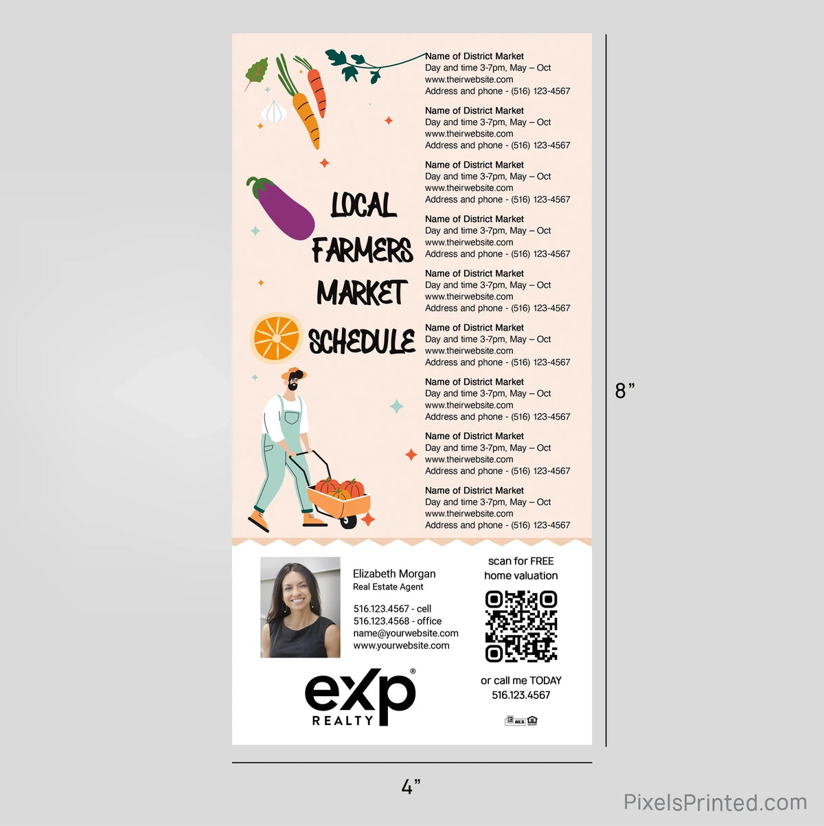 EXP realty Farmers Market calendar Postcard Magnets postcard magnets PixelsPrinted 