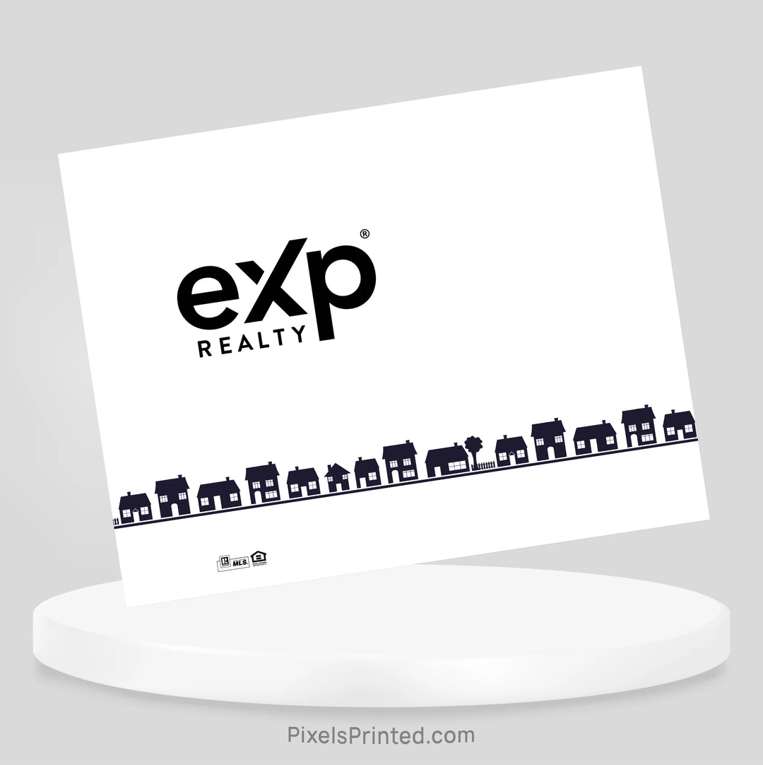 eXp Realty personalized stationery notecard for real estate agents sending thoughtful thank you notes, referrals, and client messages.