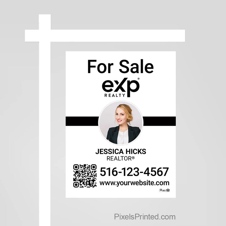 eXp Realty property for sale sign panel designed to make a listing visible from the street.