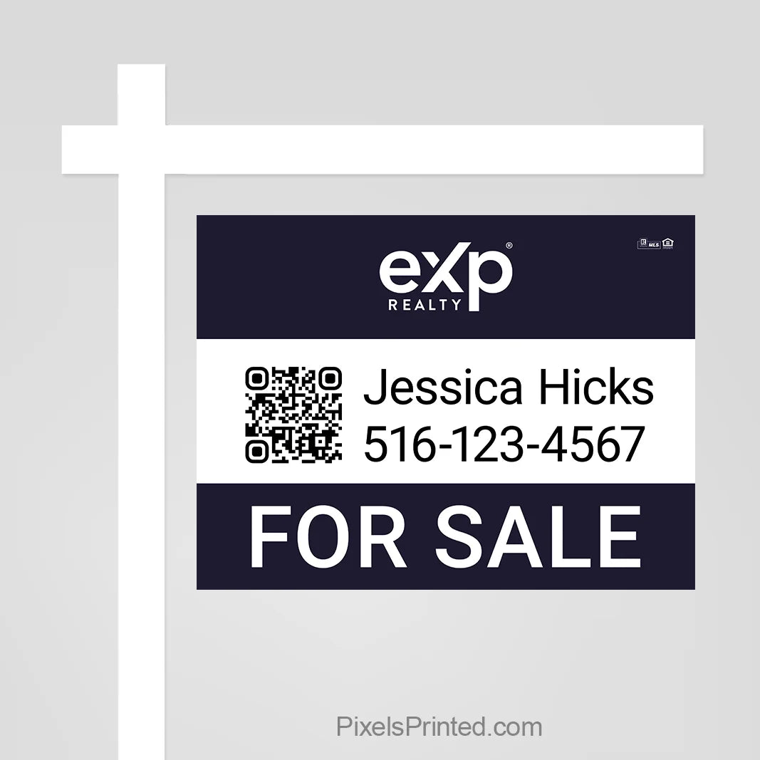 eXp Realty agent listing sign panel that gives every property a polished and professional marketing presence.
