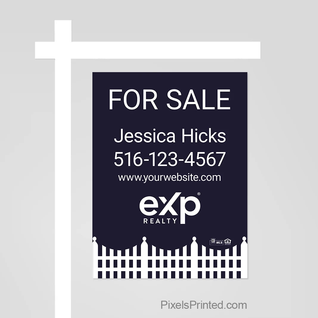 eXp Realty listing sign panel designed to give a property a professional storefront-like presence.