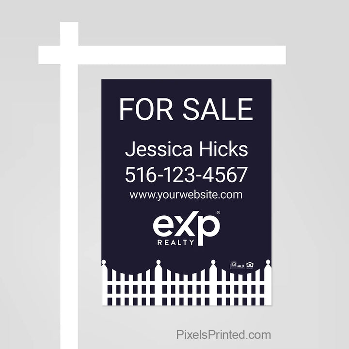 eXp Realty listing sign panel designed to give a property a professional storefront-like presence.
