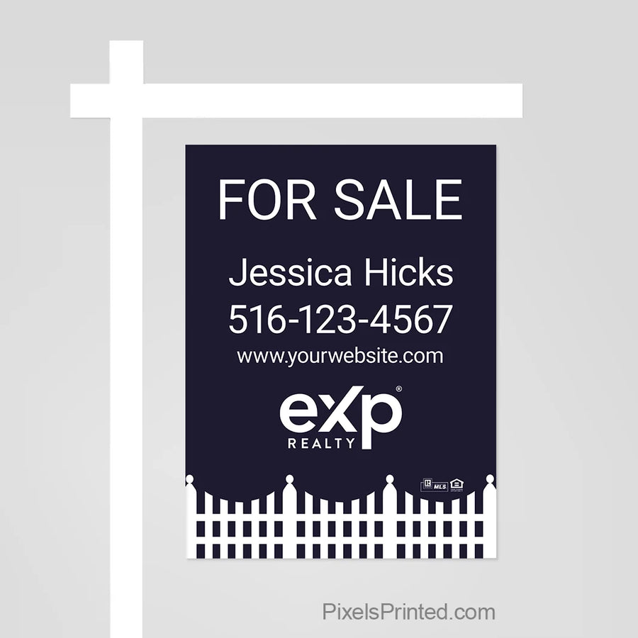 eXp Realty listing sign panel designed to give a property a professional storefront-like presence.