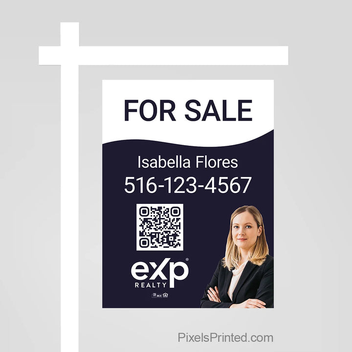 eXp Realty real estate sign panel that helps agents showcase a property and capture attention from the road.