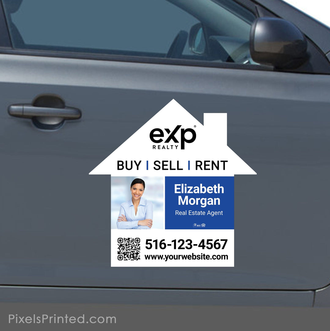 EXP realty house shaped car magnets - 23”x23” PixelsPrinted 