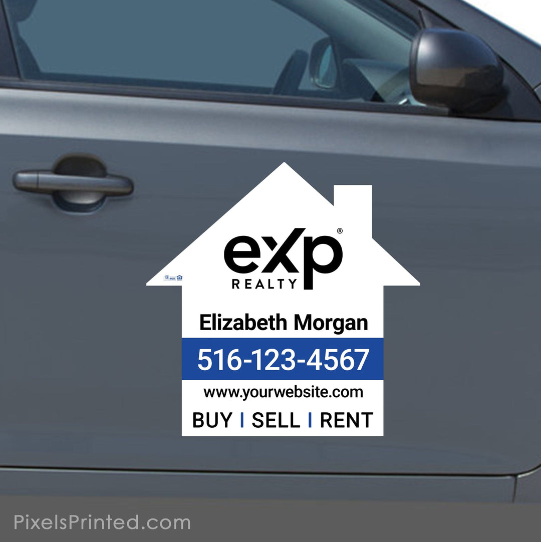EXP realty house shaped car magnets - 23”x23” PixelsPrinted 