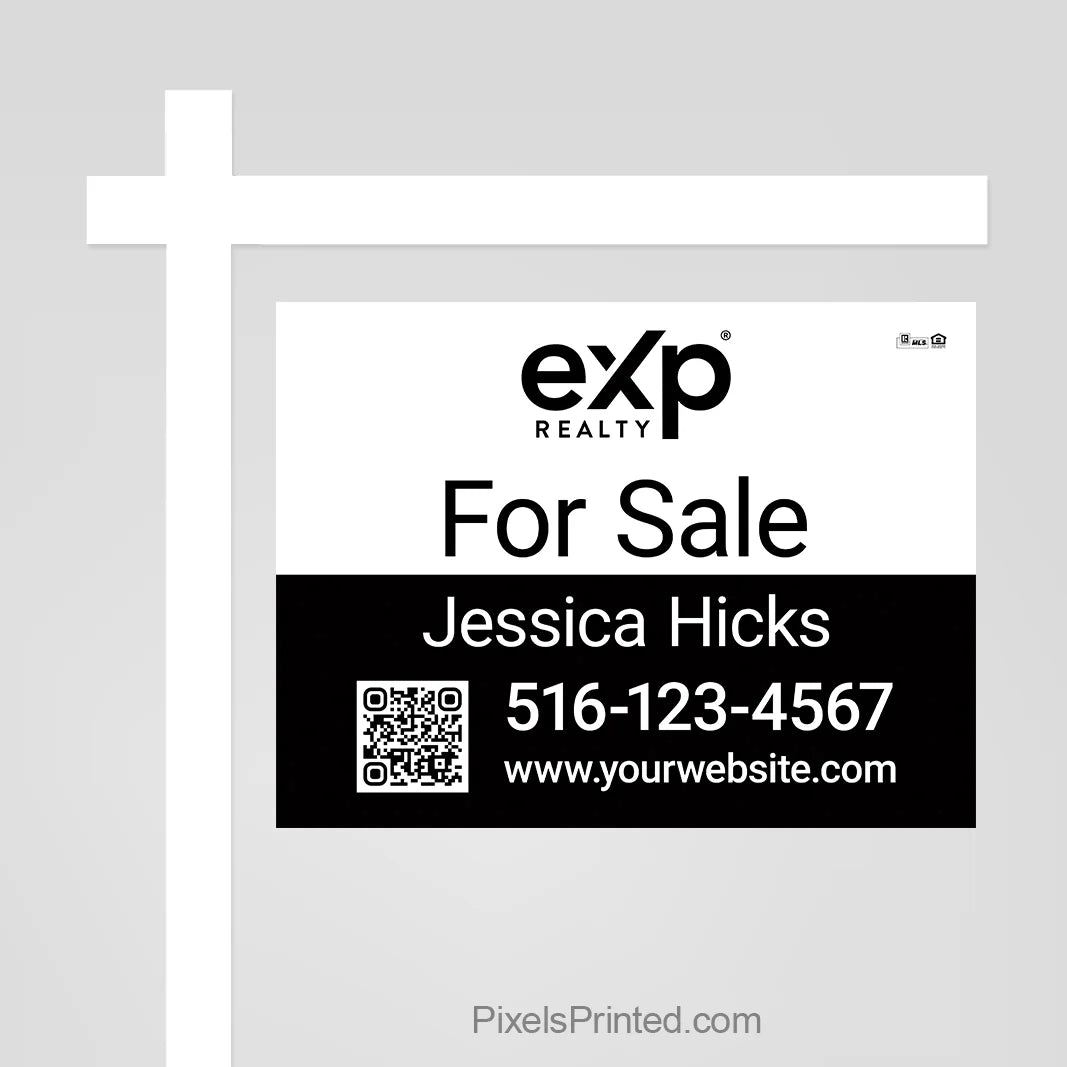 eXp Realty listing marketing sign panel that turns a property sign into valuable agent visibility.