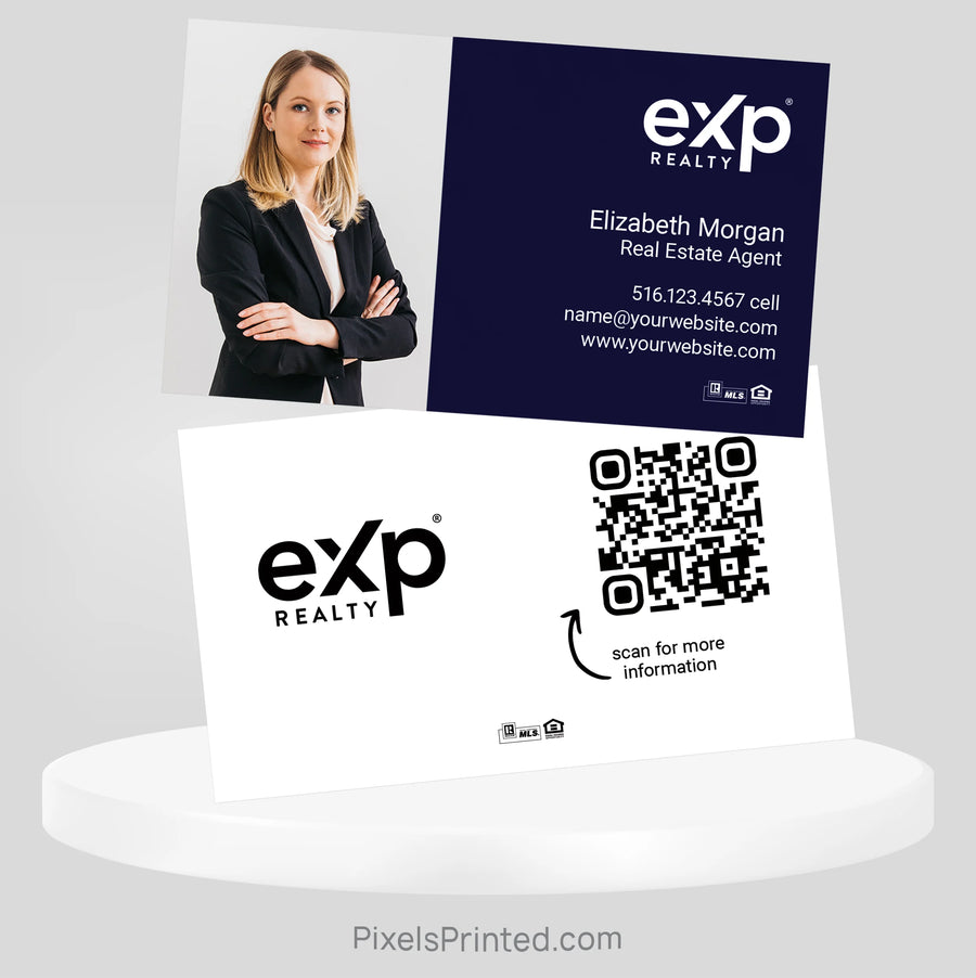 Luxury-inspired eXp Realty business card with elegant styling and personalized branding.