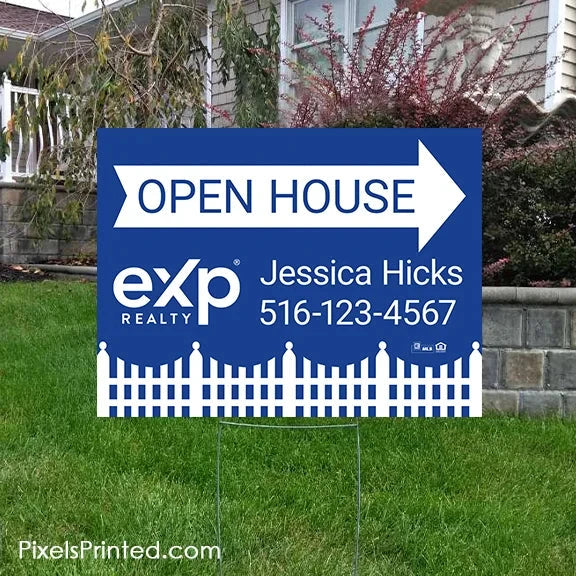 EXP realty open house yard signs yard signs PixelsPrinted 