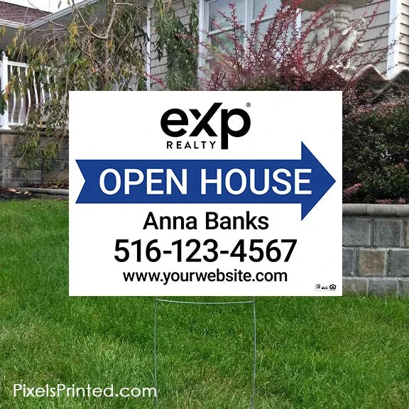 EXP realty open house yard signs yard signs PixelsPrinted 