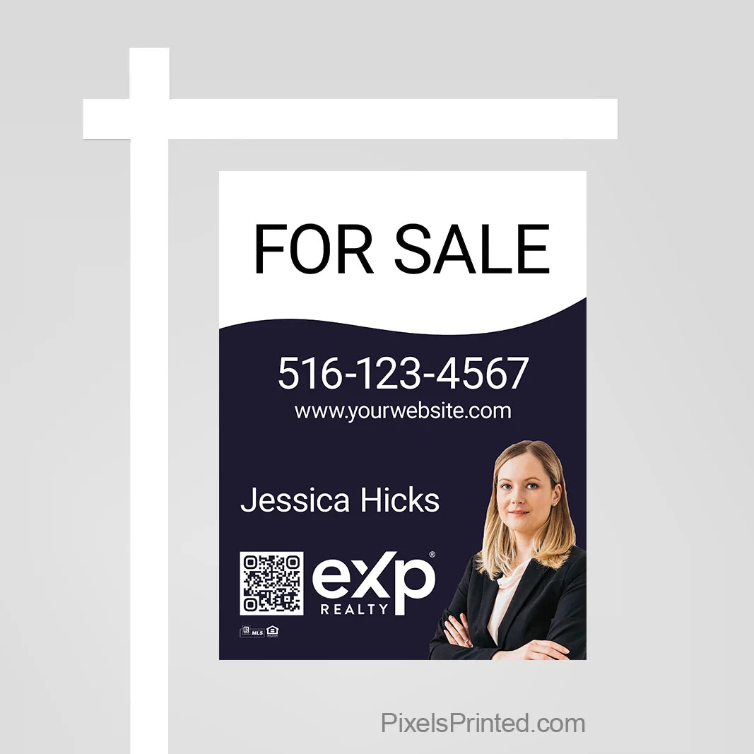 eXp Realty for sale listing sign that gives agents a professional and attention-getting presence at the property.