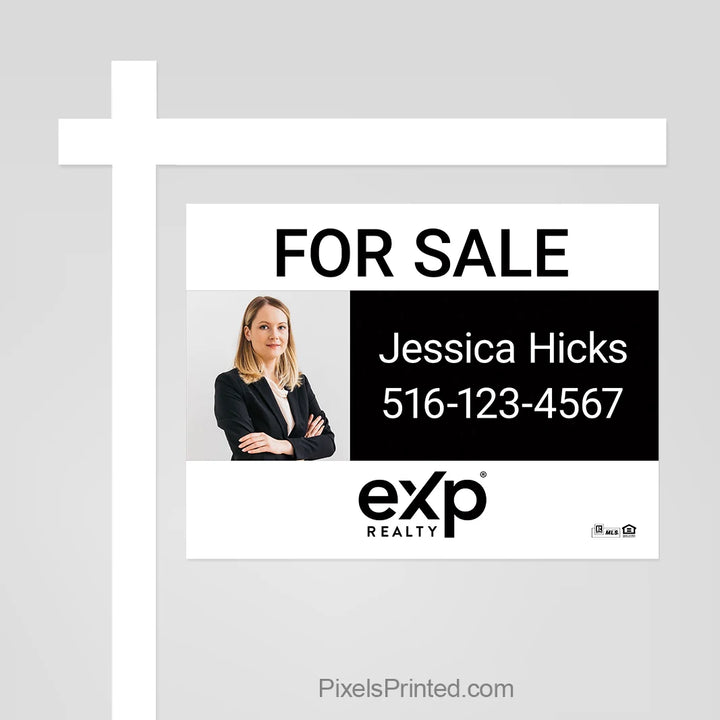 eXp Realty property marketing sign panel that gives agents another opportunity to promote their listing.