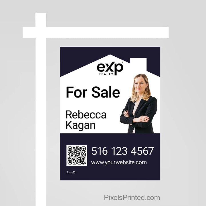 eXp Realty for sale sign that helps buyers spot a listing and recognize the agent marketing the property.