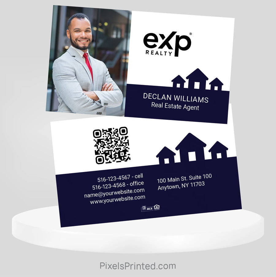EXP realty business cards with house design