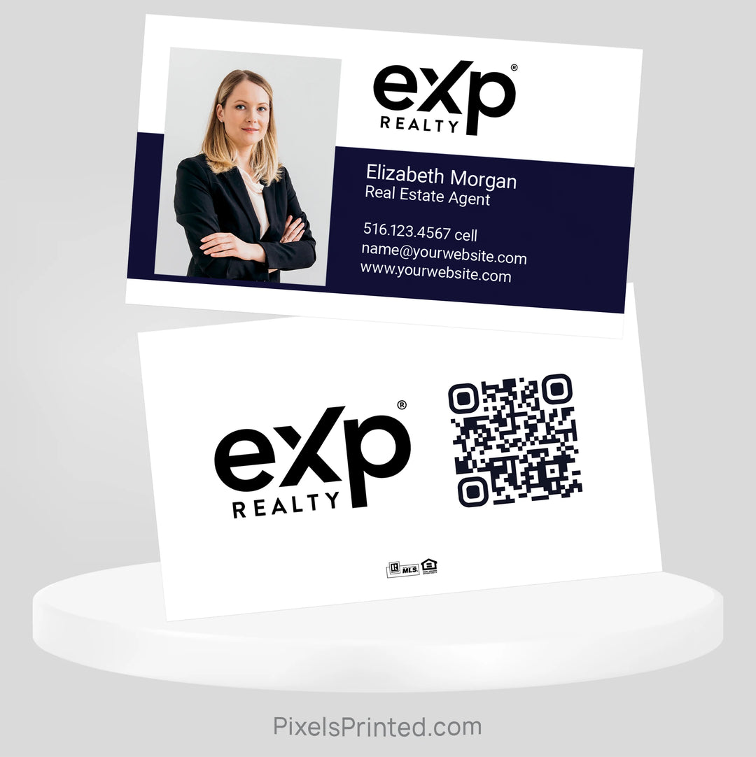 Professional eXp Realty REALTOR® business card personalized with contact information and branding.
