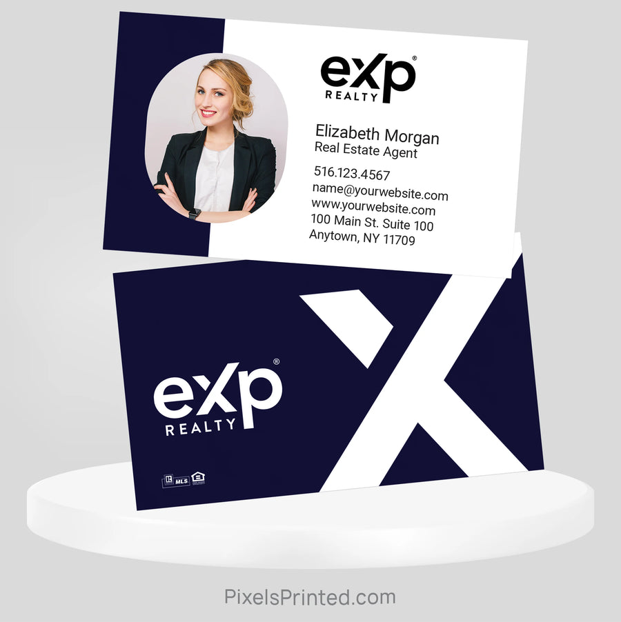 Simple eXp Realty business card with clean typography and personalized agent information.