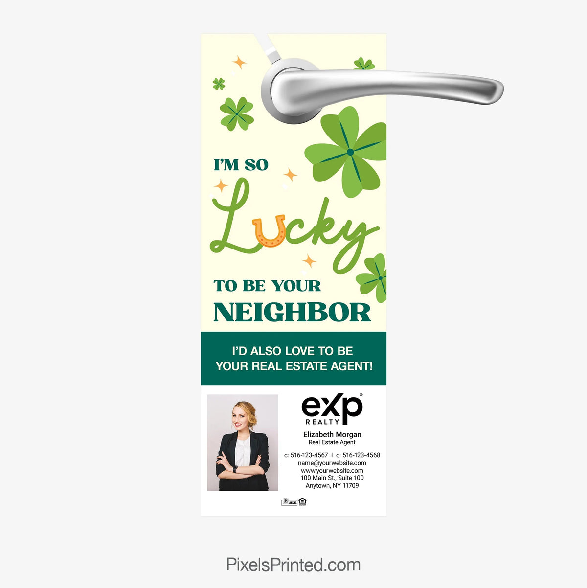 EXP realty St. Patrick's Day door hangers PixelsPrinted 