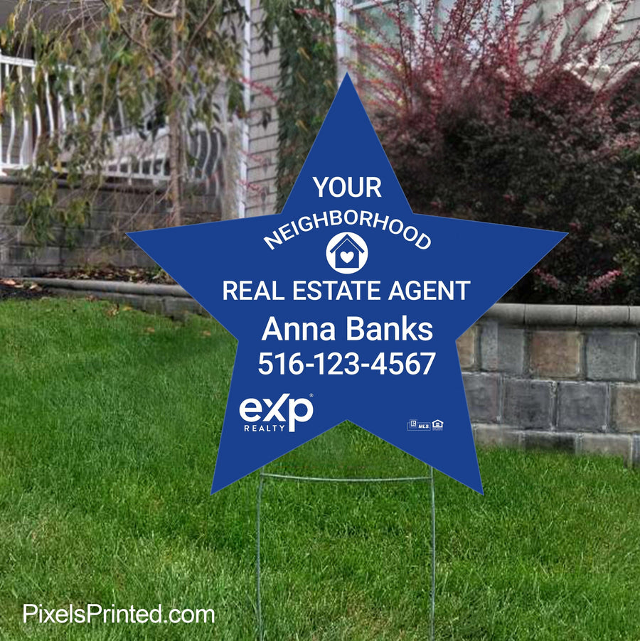 EXP realty your neighborhood agent yard signs yard signs PixelsPrinted 