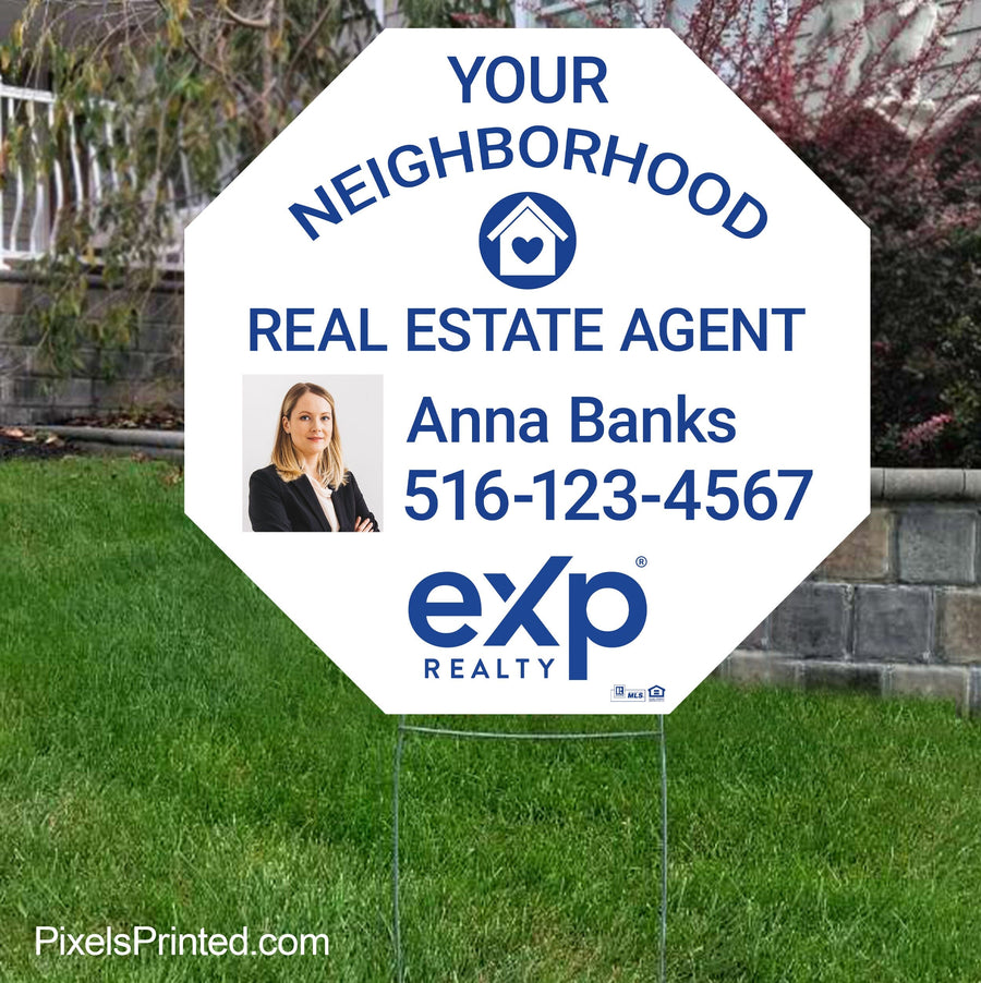 EXP realty your neighborhood agent yard signs yard signs PixelsPrinted 