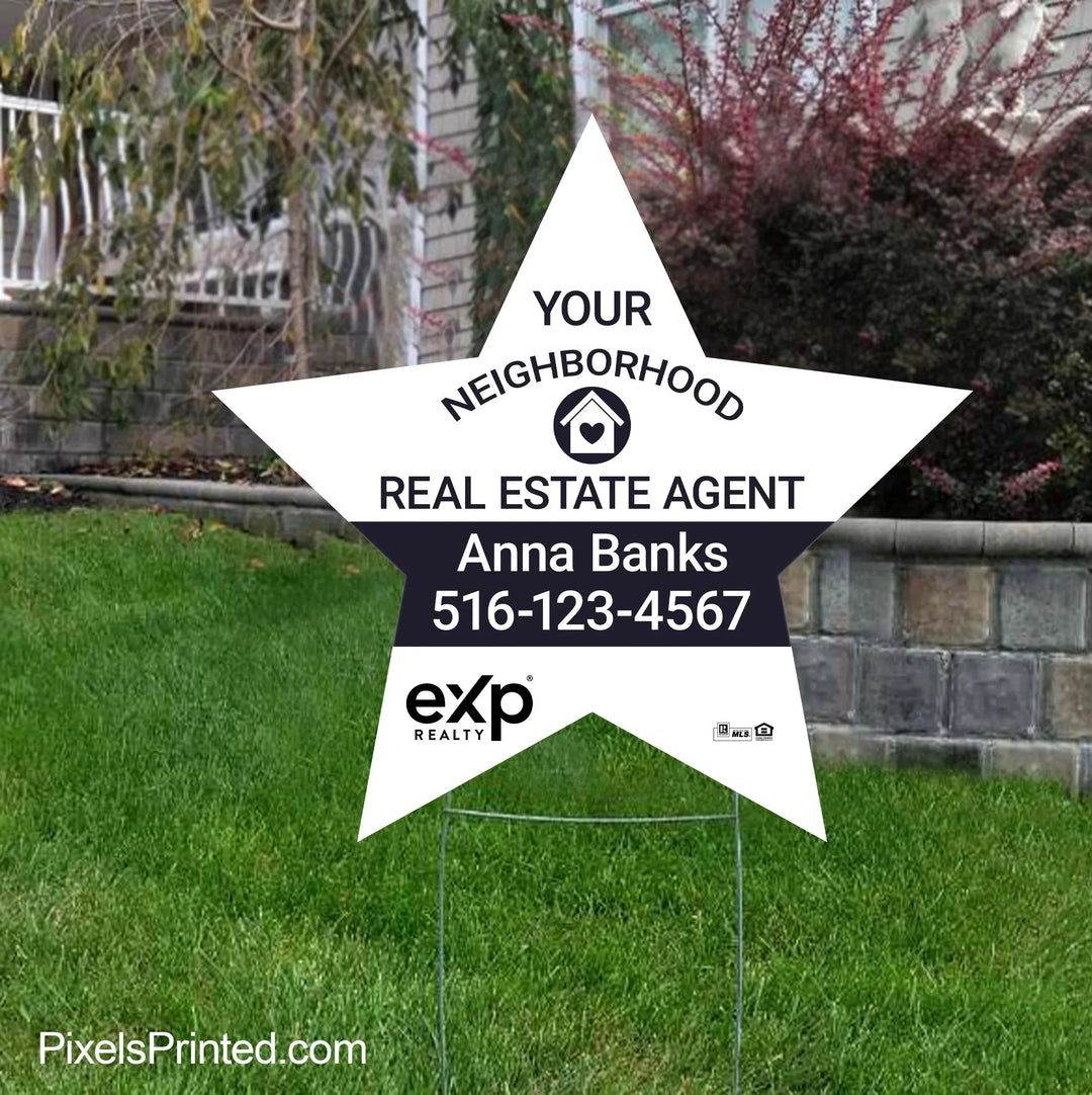 EXP realty your neighborhood agent yard signs yard signs PixelsPrinted 