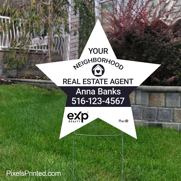 EXP realty your neighborhood agent yard signs yard signs PixelsPrinted 