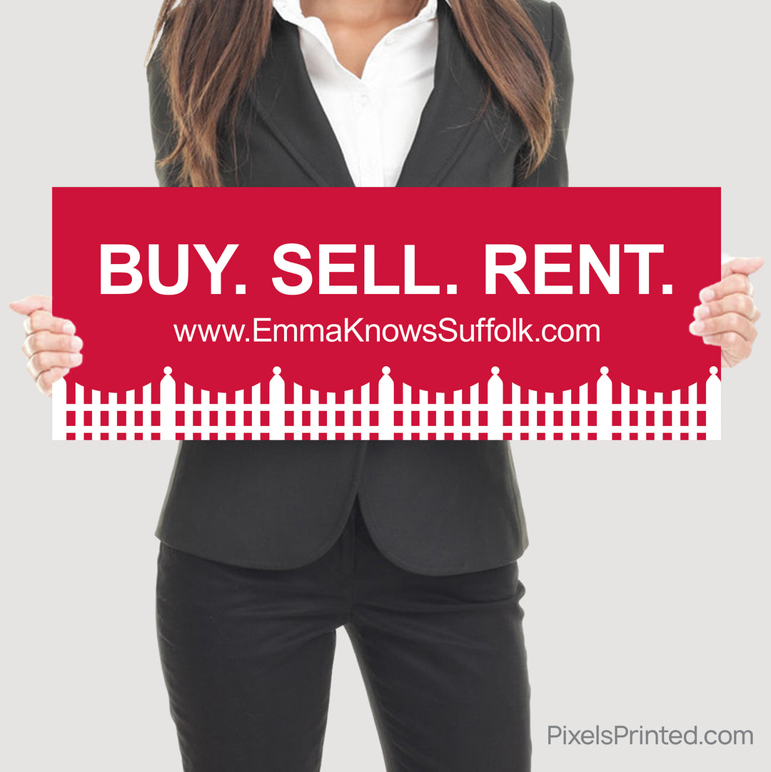 realtor closing photo sign with homeowners | buy sell rent realtor sign