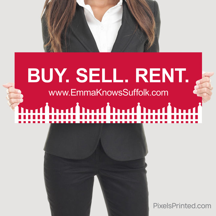 realtor closing photo sign with homeowners | buy sell rent realtor sign
