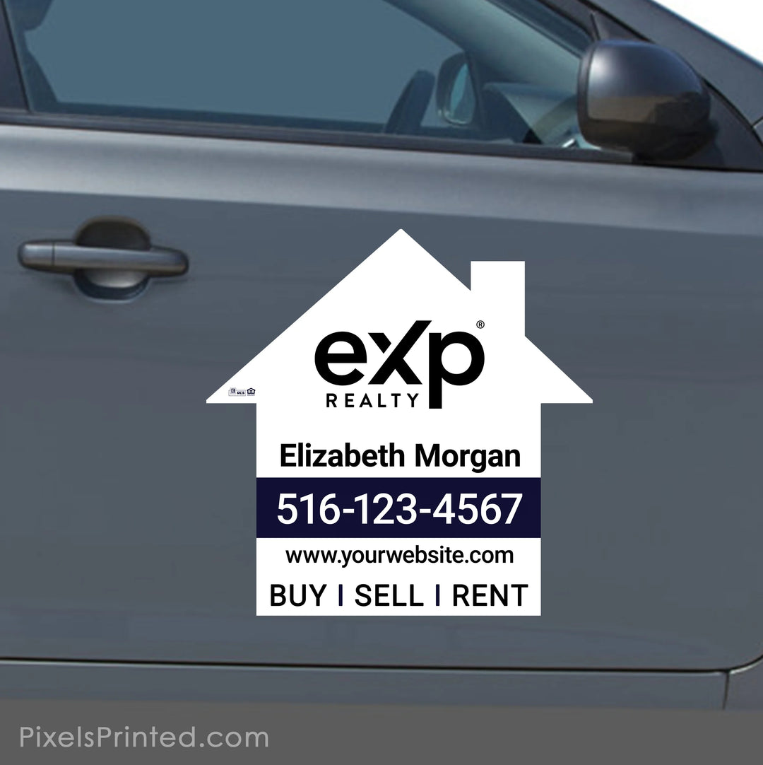 house shaped car magnets for eXp Realty agents