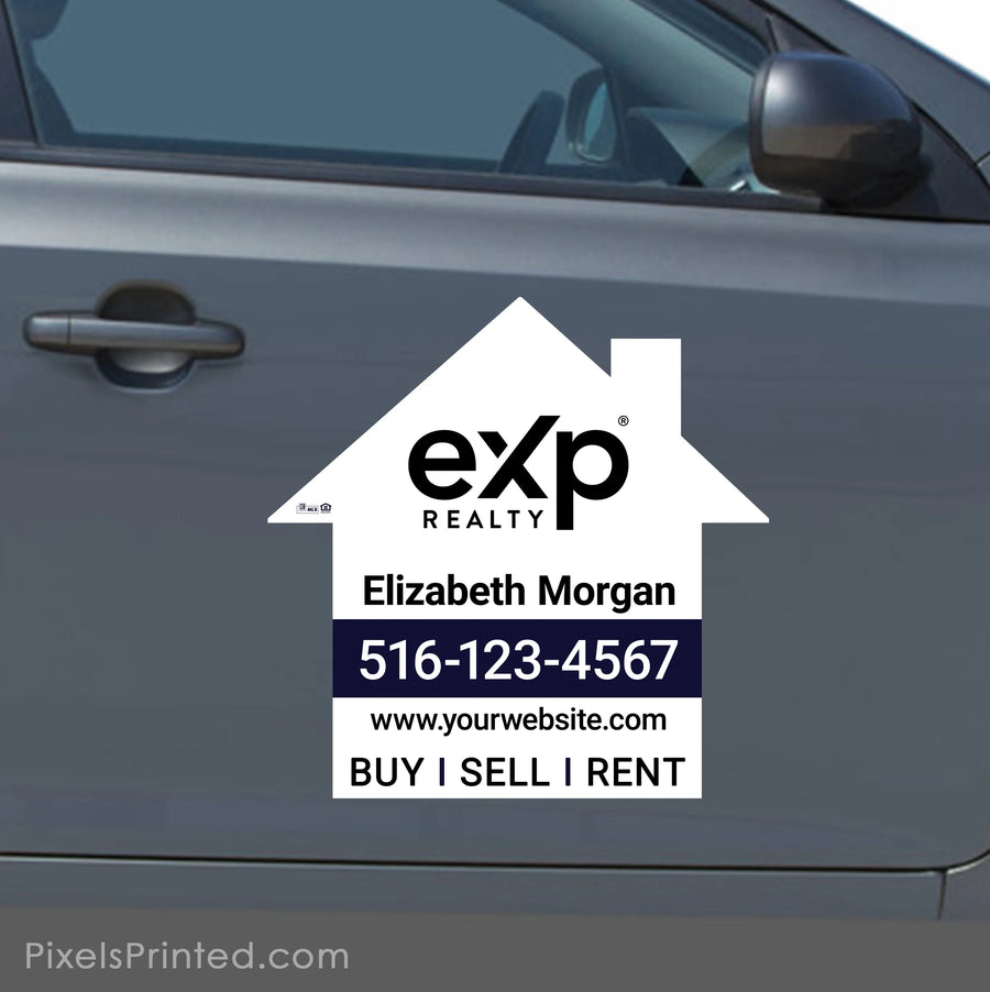 house shaped car magnets for eXp Realty agents