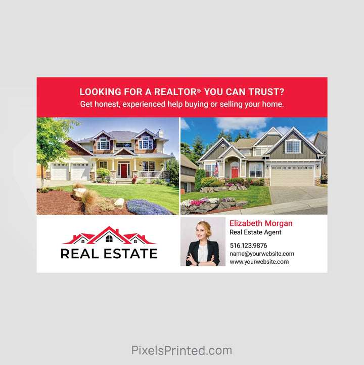 Independent real estate agent announcement postcards PixelsPrinted 