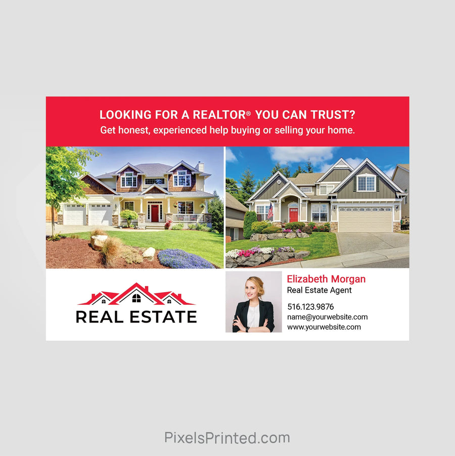 Independent real estate agent announcement postcards PixelsPrinted 