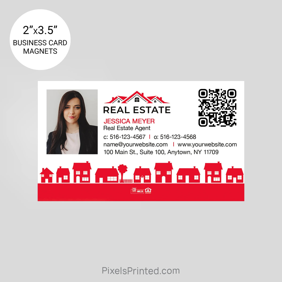 Independent real estate business card magnets PixelsPrinted 