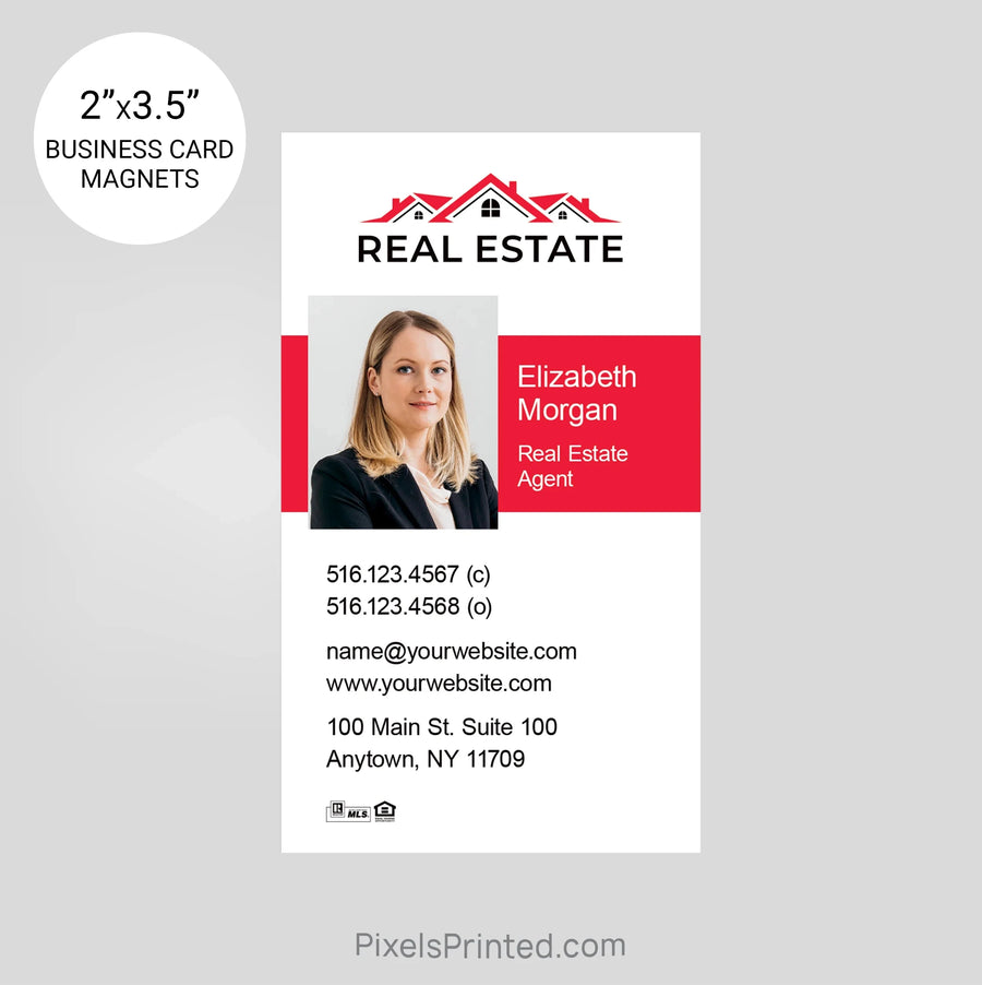 Independent real estate business card magnets PixelsPrinted 