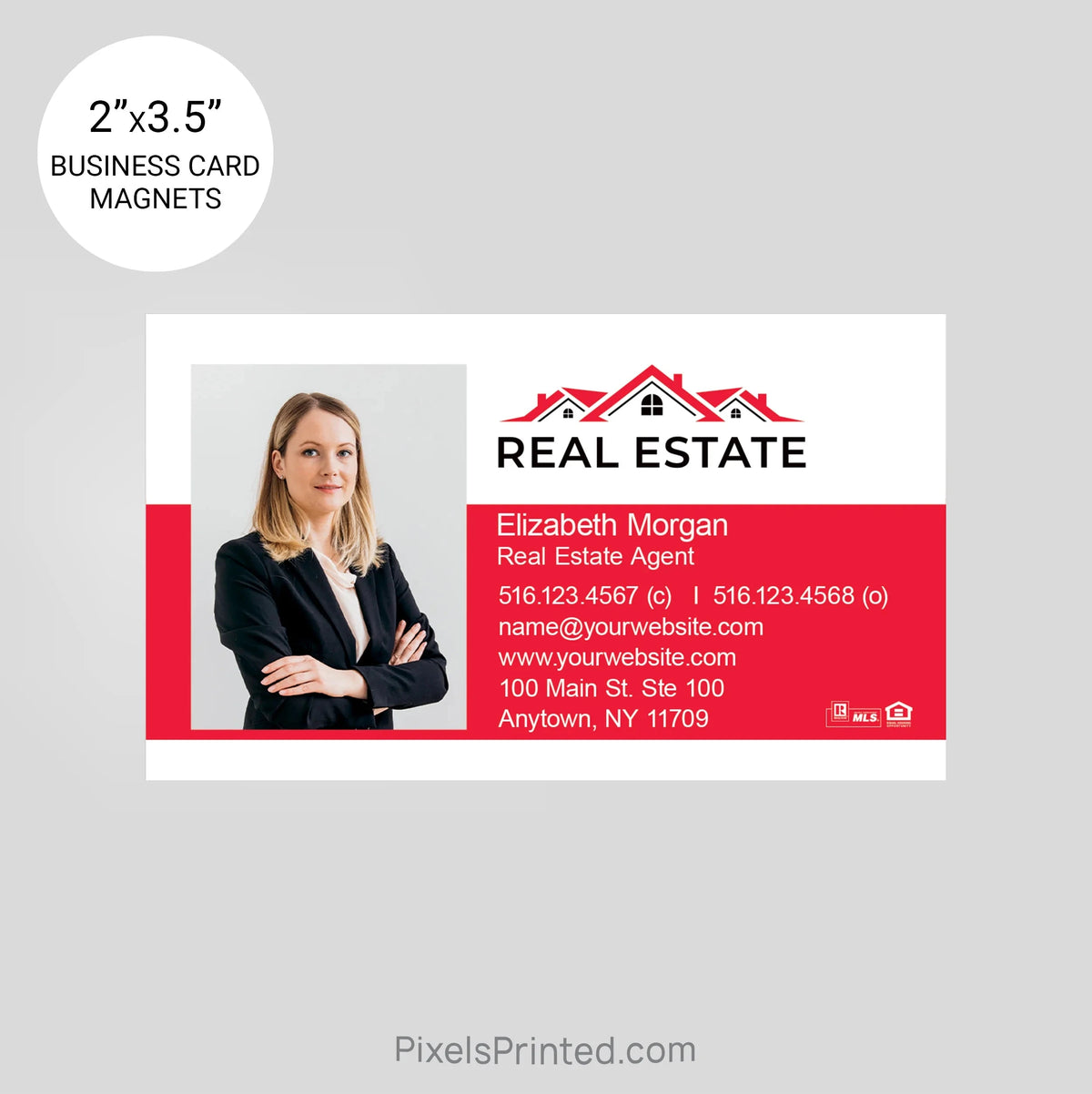 Independent real estate business card magnets PixelsPrinted 
