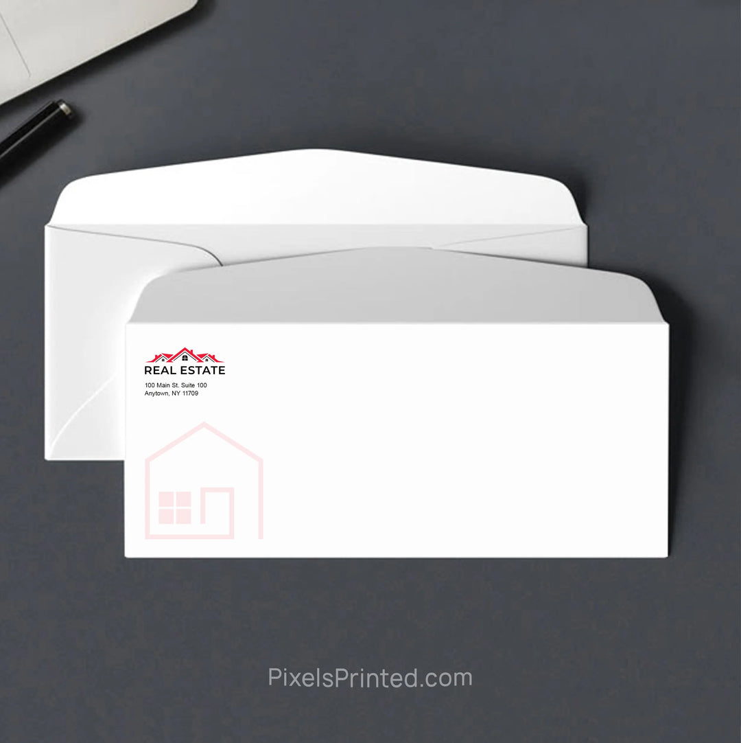 Personalized independent real estate office envelope with brokerage return address