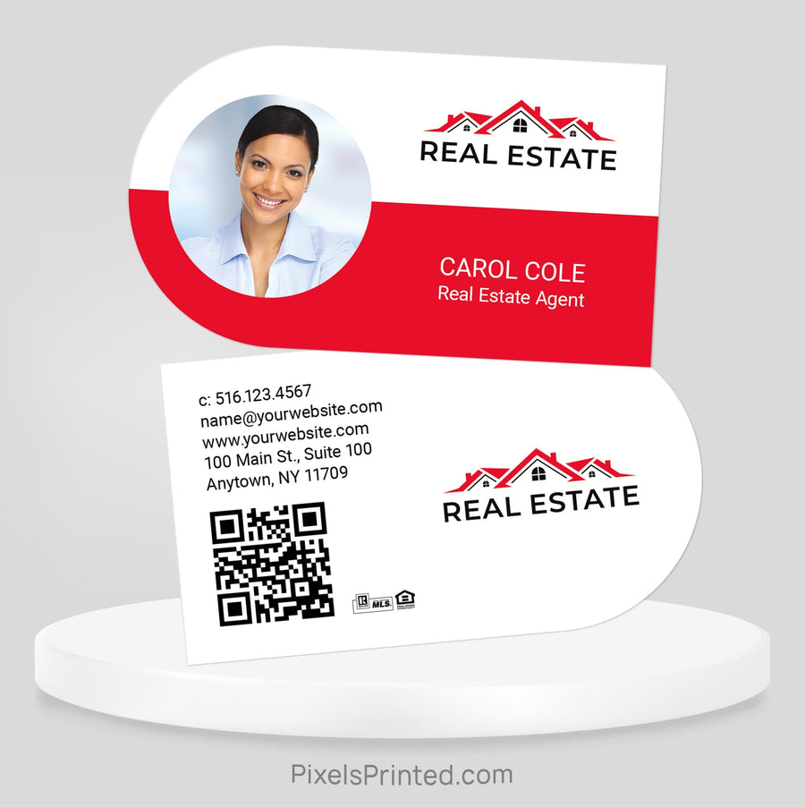 Independent real estate half circle business cards Business Cards PixelsPrinted 