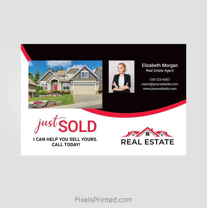 Independent real estate just sold postcards PixelsPrinted 