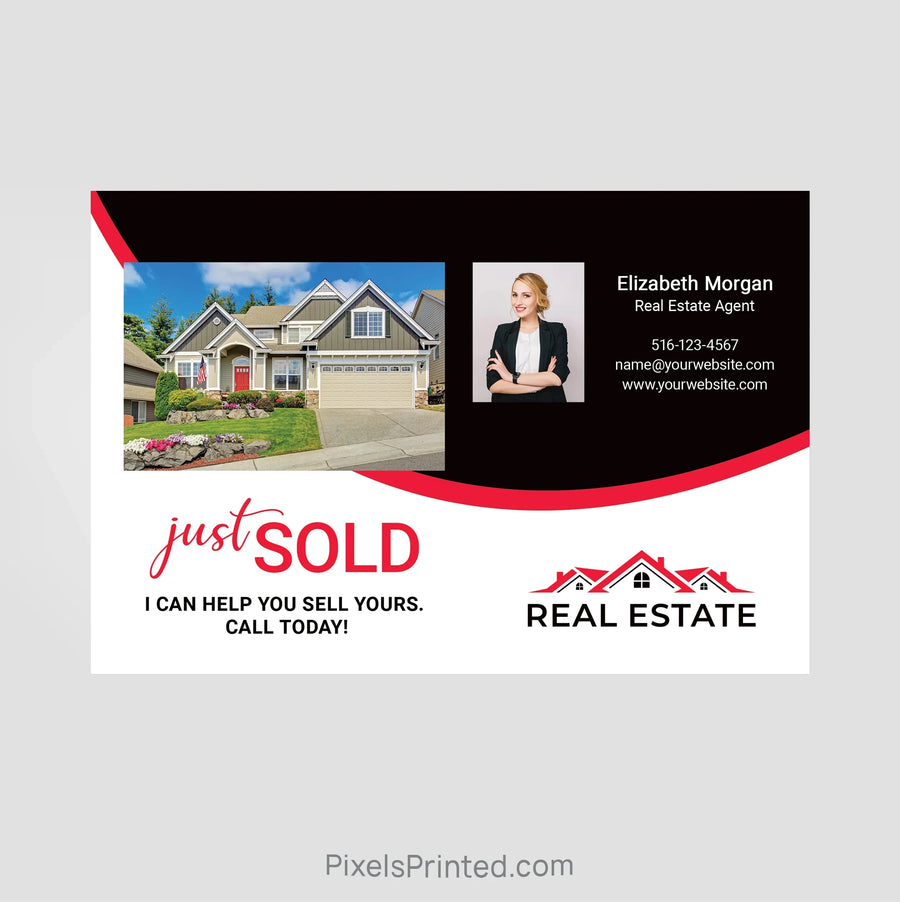 Independent real estate just sold postcards PixelsPrinted 