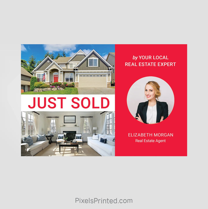 Independent real estate just sold postcards PixelsPrinted 