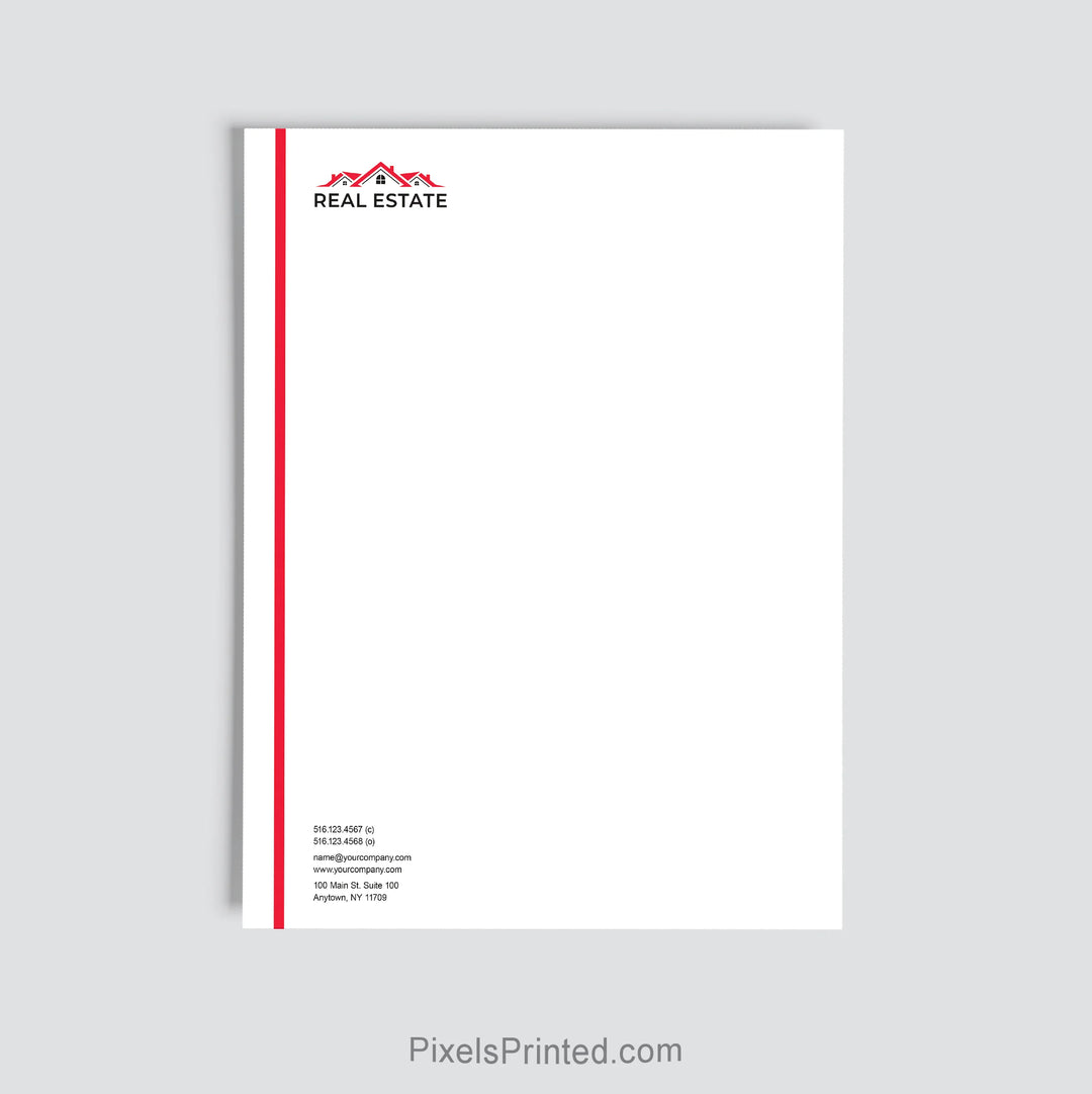 Independent real estate agent letterhead personalized for brokerage use