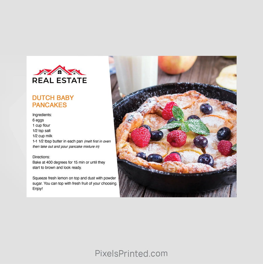 Independent real estate recipe postcards PixelsPrinted 