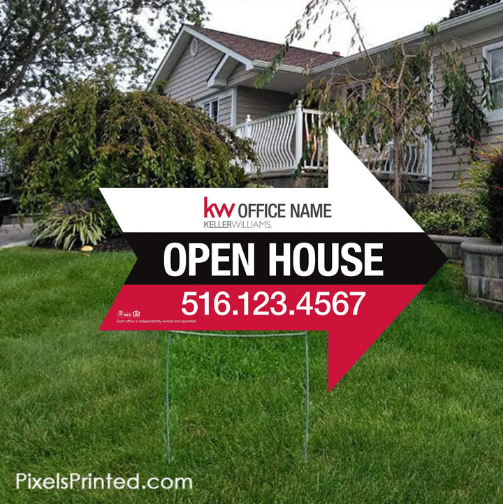 Keller Williams arrow shaped yard signs yard signs PixelsPrinted 