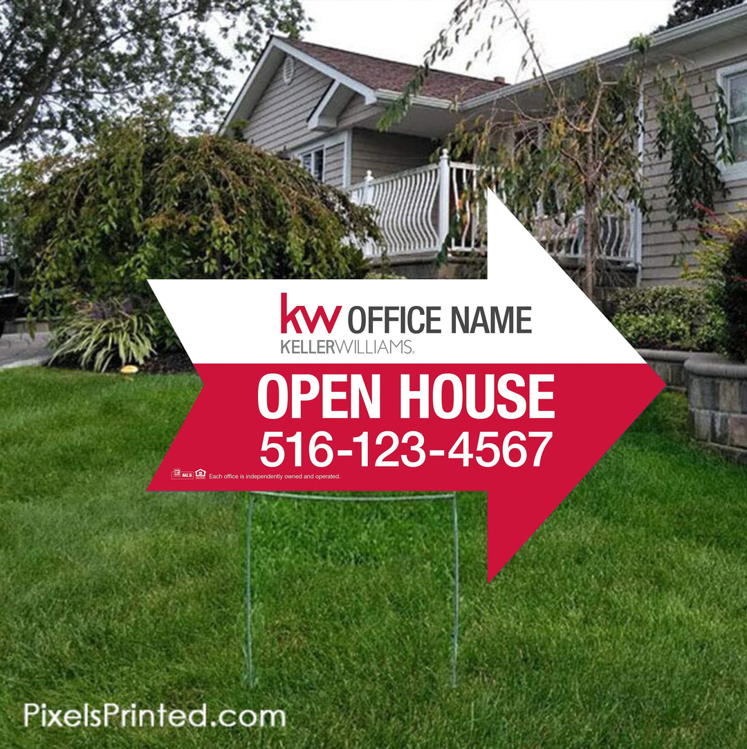Keller Williams arrow shaped yard signs yard signs PixelsPrinted 