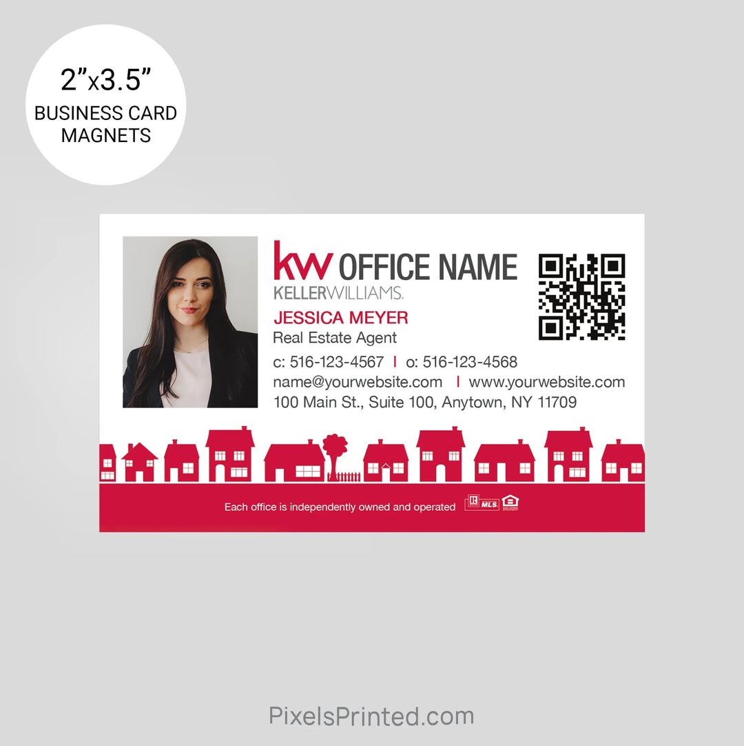 Keller Williams business card magnets PixelsPrinted 