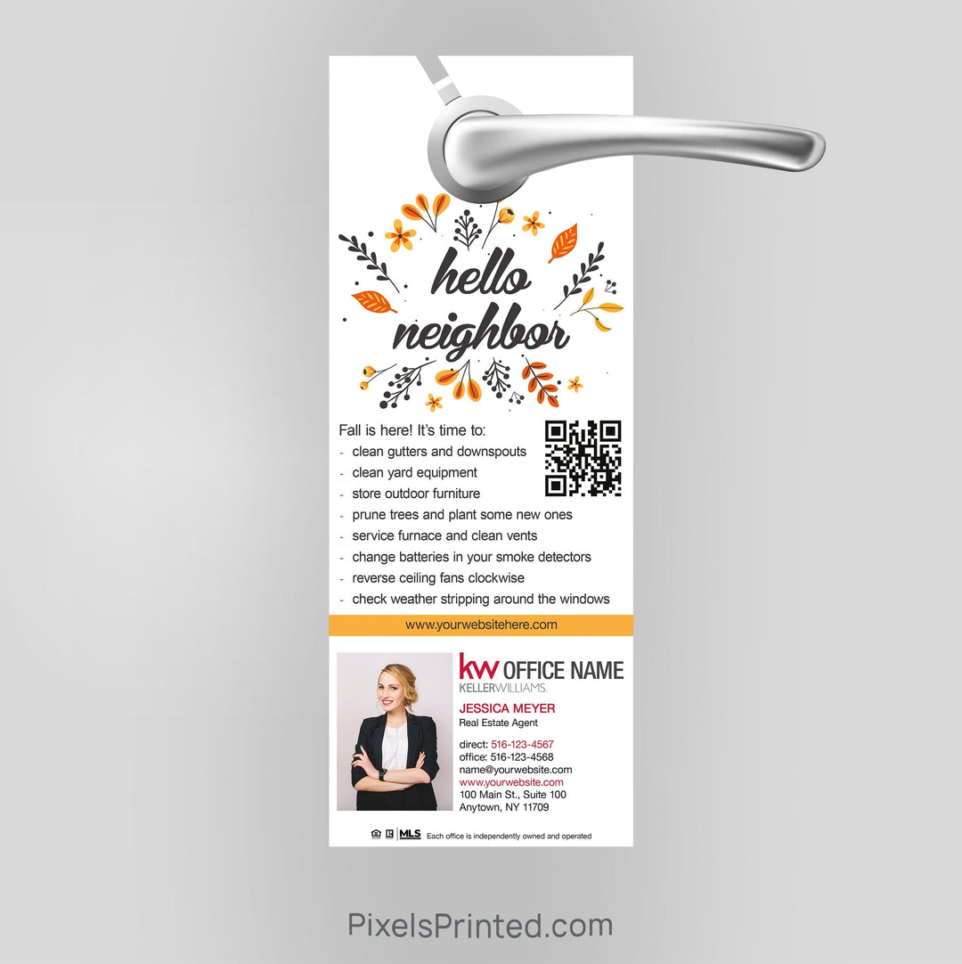 Keller Williams fall maintenance door hangers PixelsPrinted 