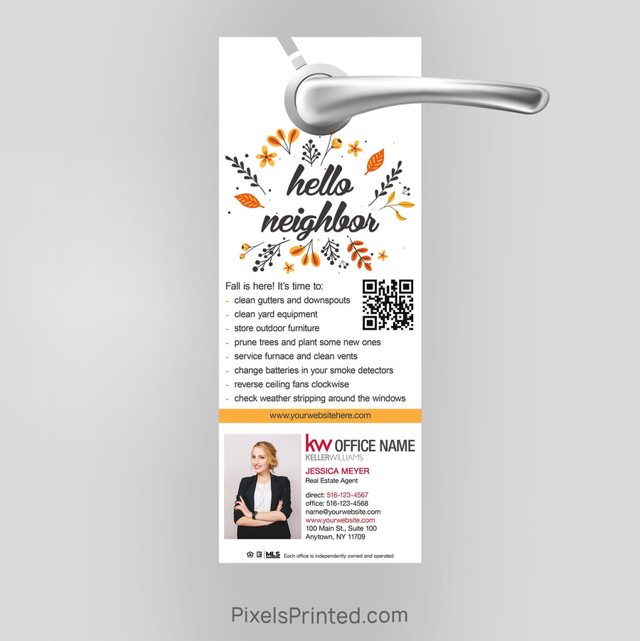 Keller Williams fall maintenance door hangers PixelsPrinted 