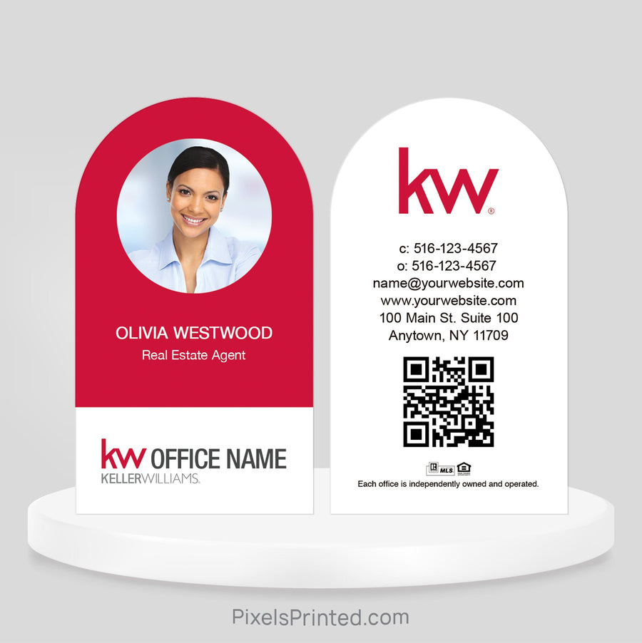 Keller Williams half circle business cards Business Cards PixelsPrinted 