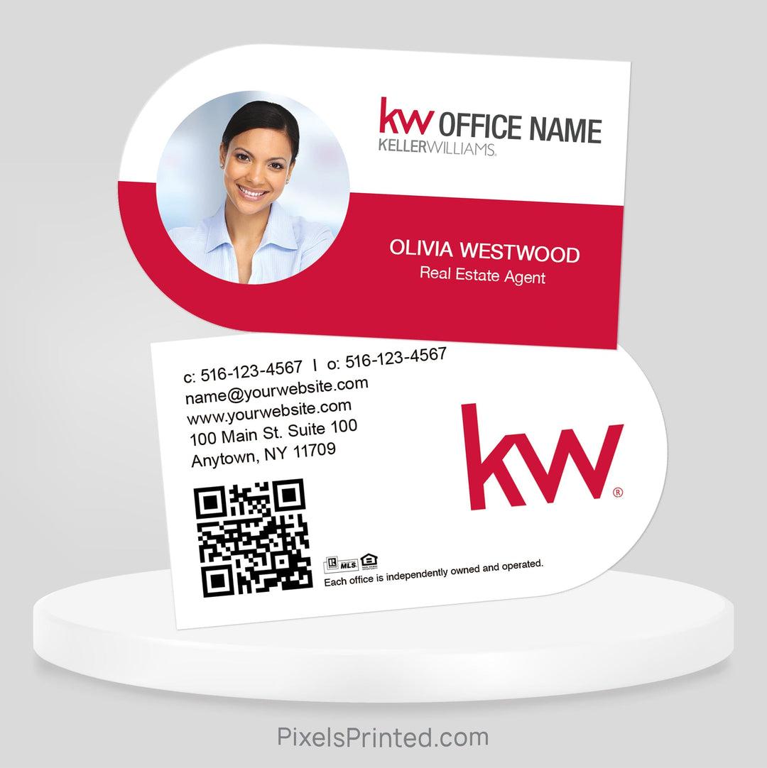 Keller Williams half circle business cards Business Cards PixelsPrinted 