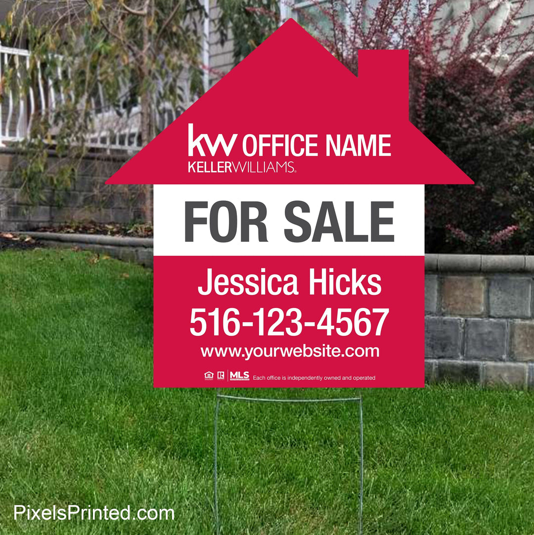 Keller Williams house shaped yard signs yard signs PixelsPrinted 